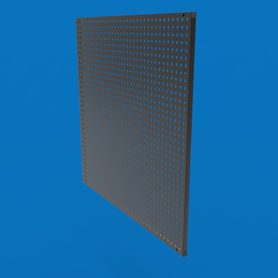 Торгова перфорована панель 100х100, S-0,8 мм, чорна, фото 1
