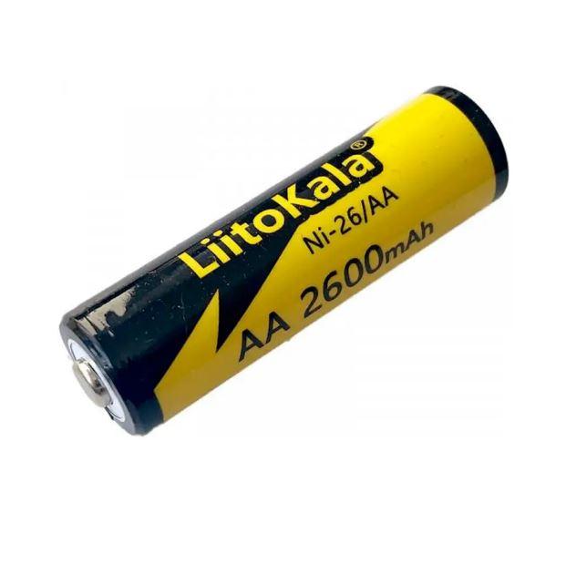 Акумулятор LiitoKala Ni-26/AA 1.2V AA 2600mAh - пальчикова батарейка з можливістю перезарядки
