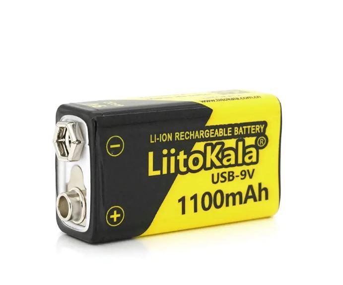 Акумулятор Крона, LiitoKala USB-9V, 1100mAh USB вихід