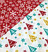 Новорічна тканина польська ялинки різнобарвні, фото 3