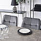 Стіл круглий розсувний Lukas 100-250 см бетон із чорними металевими ніжками в стилі лофт, фото 7