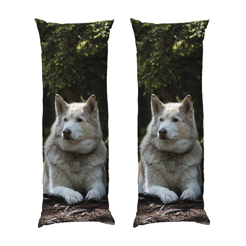 Дакімакура подушка-обіймашка «Біла та горда хаскі. White husky»