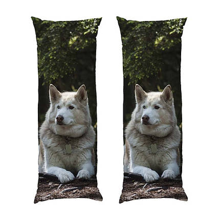 Дакімакура подушка-обіймашка «Біла та горда хаскі. White husky», фото 1