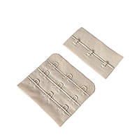 Застібка для бюстгальтера 5х5,5 см 3 гачка беж