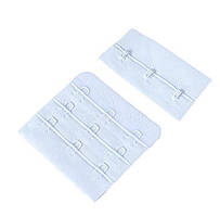 Застібка для бюстгальтера 5х5,5 см 3 гачка білий