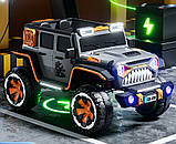 Дитячий електромобіль на акумуляторі Джип M 5845 з пультом радіокерування для дітей 3-8 років Жовтогарячий, фото 7