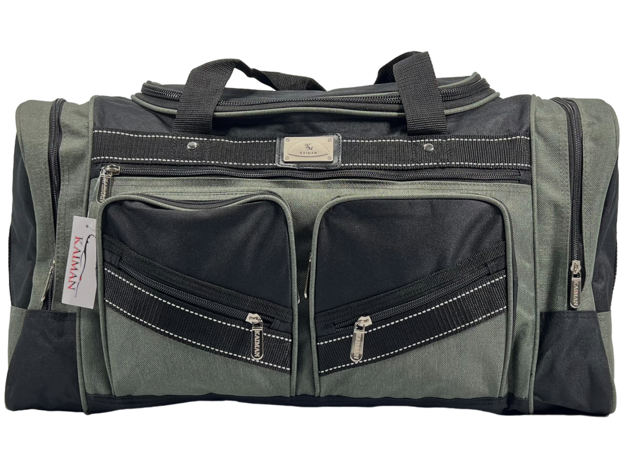 Дорожня сумка на шість відділень, 52 л, чорна з сірим, фото 1
