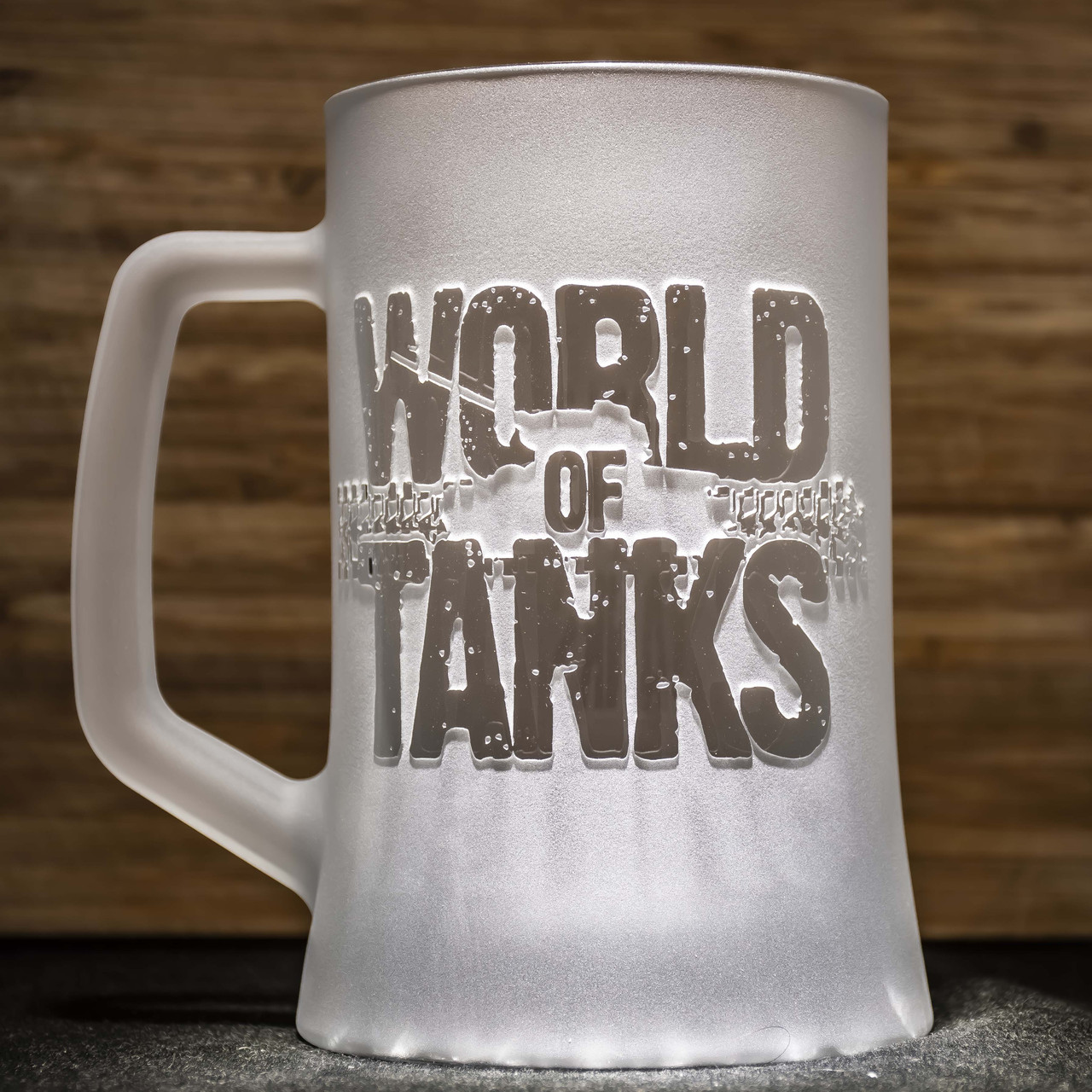 Бокал для пива з гравіюванням World of Tanks Гра танки, матовий SandDecor