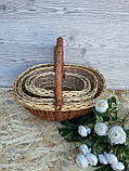 Набір кошиків з лози натуральний Косичка, фото 8
