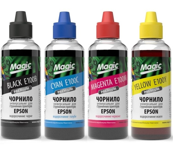 Комплект чорнила універсальні для принтерів Epson 4*100 Magic Німеччина