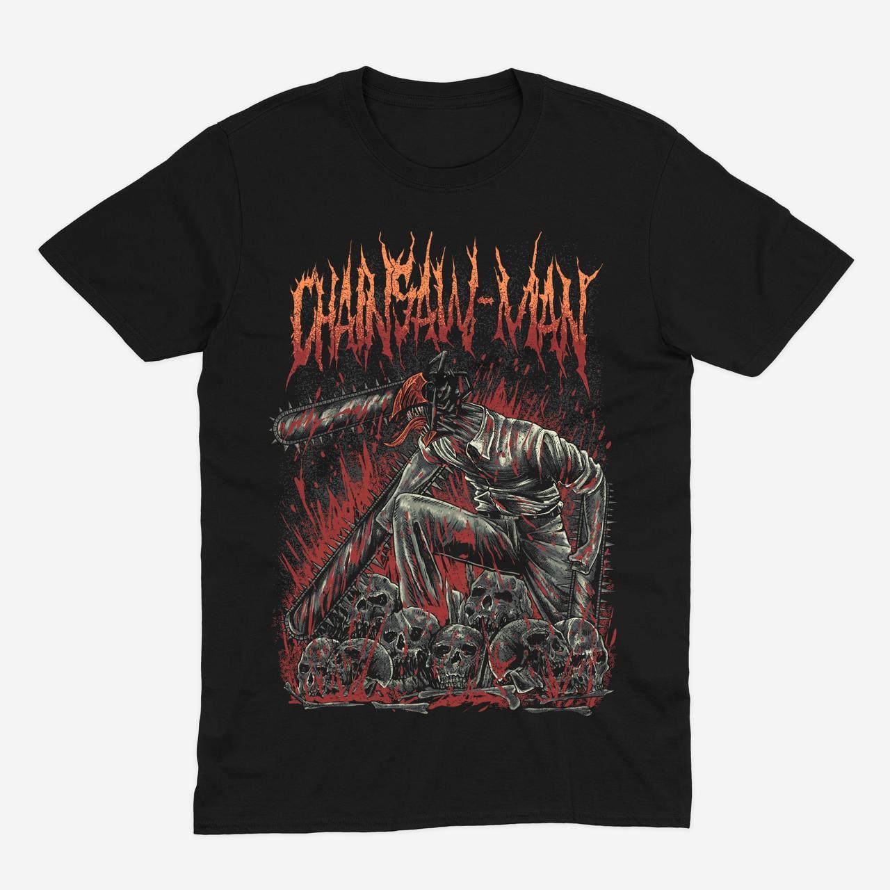 Футболка чорна Morze Людина-бензопила (Chainsawman) V2, фото 1