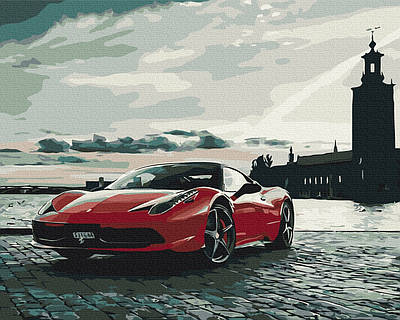 Картина за номерами 40х50 см. Багряна швидкість. Brushme