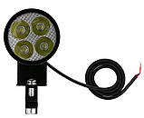 Металева світлодіодна фара IP67 12-85V для електросамокату/велосипеда мотоцикла 20W 1200lm 6000K, фото 8