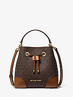 Жіноча сумка MICHAEL Michael Kors Mercer Small Logo Bucket Bag 35F2GM9M1B BROWN