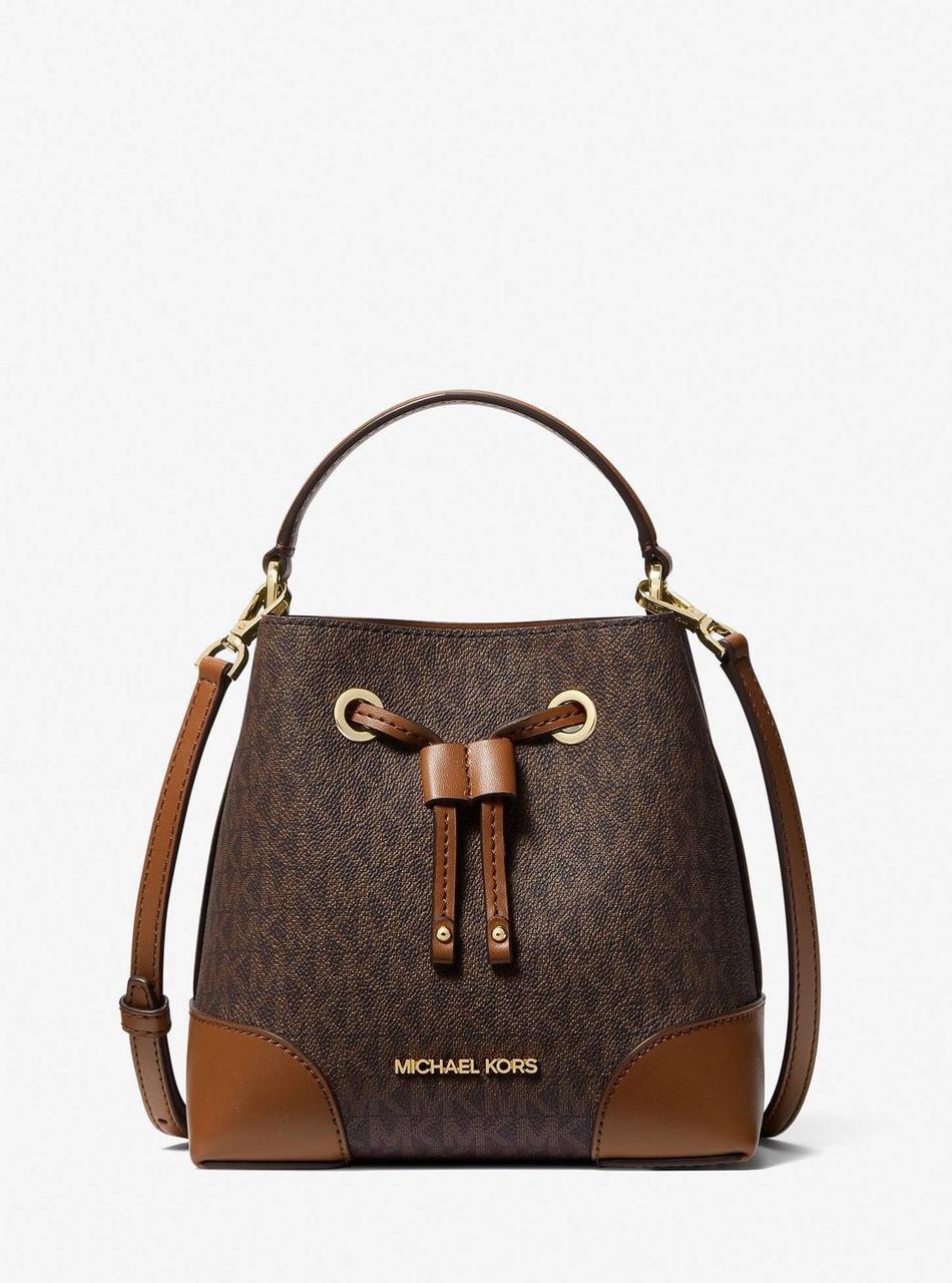 Жіноча сумка MICHAEL Michael Kors Mercer Small Logo Bucket Bag 35F2GM9M1B BROWN