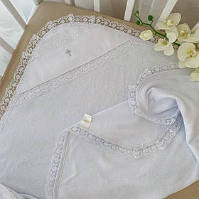 Крижма "Чарівна світлинка" подвійна махра 75*80 см Betis Білий
