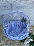 Набір кошиків круглих фарбованих з лози, фото 3