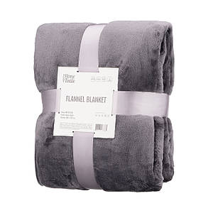 Плед Ardesto Flannel, 200x220 см, 100% поліестер, темно-сірий ART0213SB