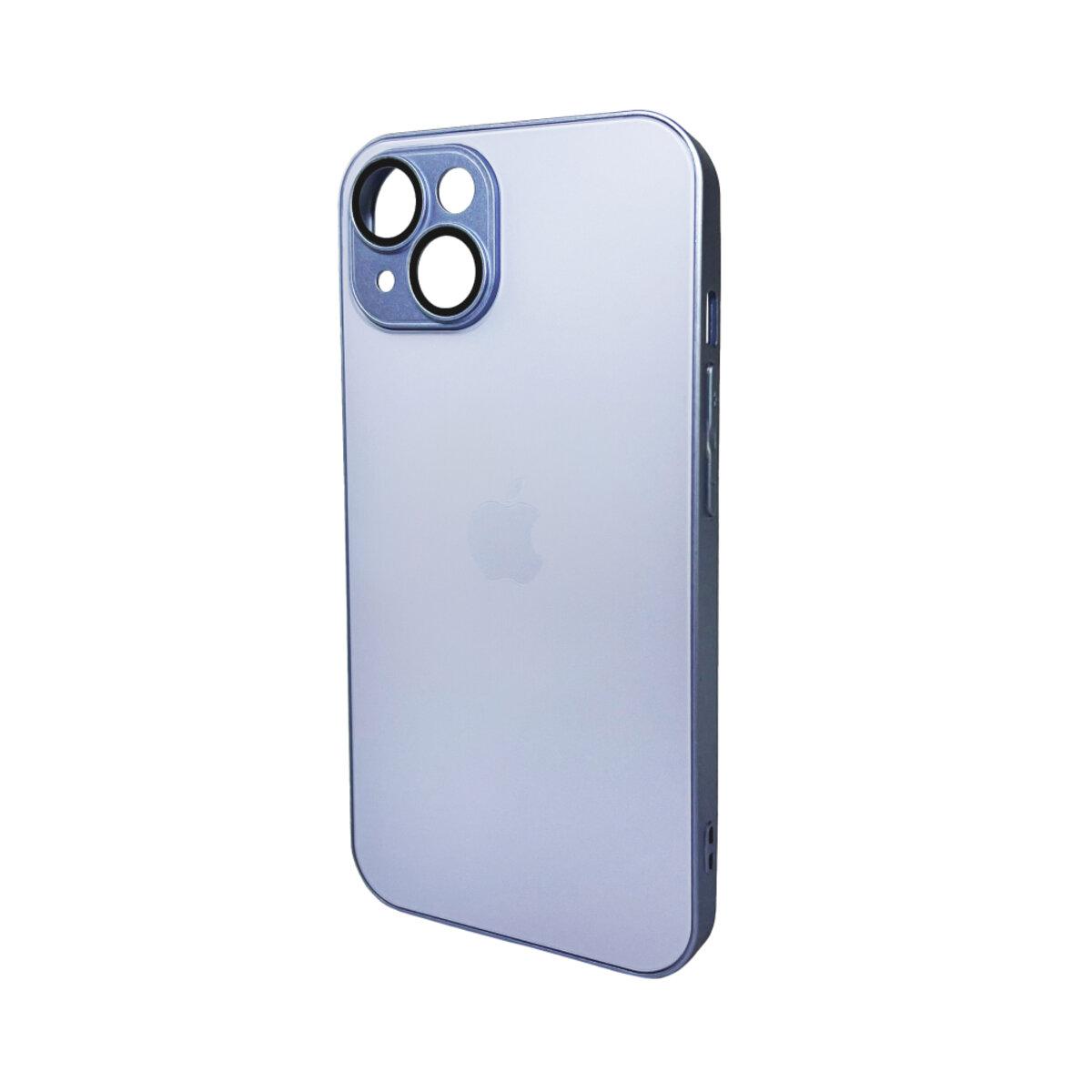 Скляний Матовий чохол з MagSafe для Apple iPhone 15 Sierra Синій