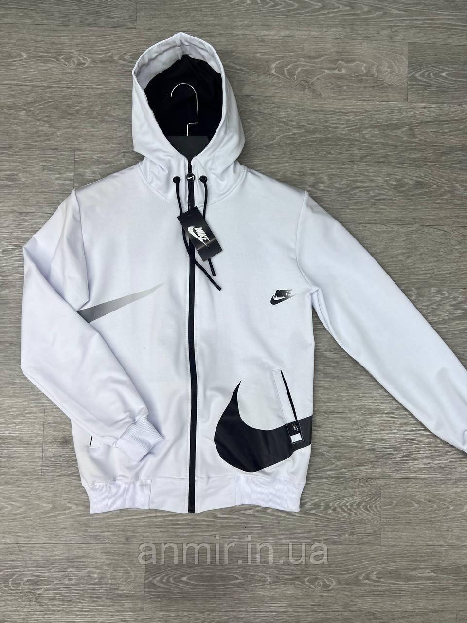 Кофта підліткова на блискавці з капюшоном NIKE двонитка для хлопчика 9-13 років, колір уточнюйте під час замовлення