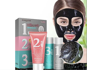 Набір для видалення чорних цяток у три етапи BIOAQUA Remove Black Heads 3-step Kit, фото 1