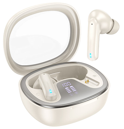 Бездротові TWS навушники Hoco EQ6 (Type-C / 320mAh) / 7 годин автономної роботи / (milky white), фото 1