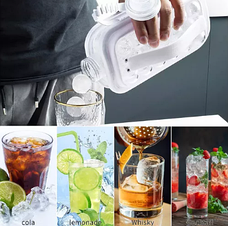 Портативна силіконова форма для льоду у вигляді пляшки "Ice cube tray" на 12 кульок, біла, фото 6