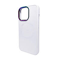 Скляний Матовий чохол з MagSafe для Apple iPhone 15 White