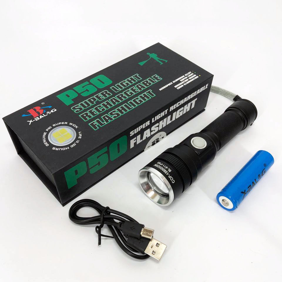 Ліхтар акумуляторний Bailong BL 611-P50, Ліхтарик поліс, Тактичний ліхтар, Ручний ліхтарик led, фото 1