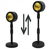 Лампа Атмосферна Проекційний Світильник ЗАМОВЛЕННЯ Atmosphere Sunset Lamp ефект веселки, Лампа ефект сонця, фото 6