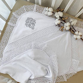 Крижма "Сонечко-5" махра 75*100 см Betis Білий