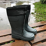 Чоботи гумові високі утеплені з підв'язкою 44р 29см, чоботи гумові для риболовлі, фото 6