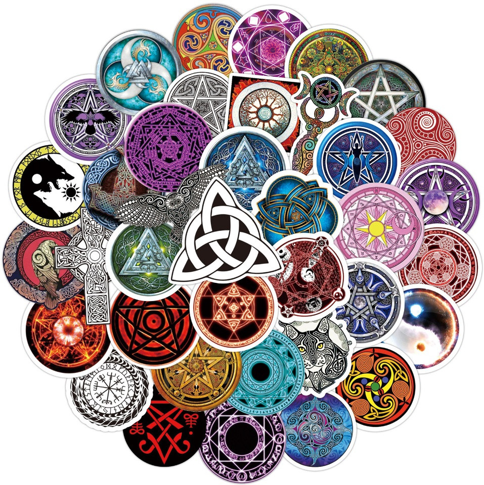 Набір 50 шт вінілових наліпок стікерів ВІКІНГИ 02