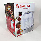 Електрочайник Satori SGK-4105-WT 1.8 л 1500 Вт, стильний електричний чайник, чайники з підсвічуванням, фото 8