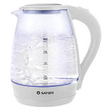 Електрочайник Satori SGK-4105-WT 1.8 л 1500 Вт, стильний електричний чайник, чайники з підсвічуванням, фото 10