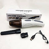 Автомобільний пилосос Car Vacuum Cleaner HY05 на АКУМУЛЯТОРІ. Колір: білий, фото 6