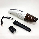 Автомобільний пилосос Car Vacuum Cleaner HY05 на АКУМУЛЯТОРІ. Колір: білий, фото 11