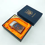 Запальничка газова ЗСУ Подарункова коробка, Гостре полум'я HL-4112-4, Запальничка з турбонаддувом. Колір: бронза, фото 2