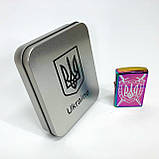 Дугова електроімпульсна запальничка USB Україна металева коробка HL-446. Колір: хамелеон, фото 9