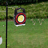 Переносний ліхтар прожектор 6678С-3LED+5COB із сонячною панеллю та функцією Power Bank, ручний прожектор, фото 5