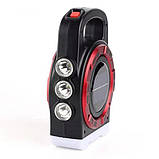 Переносний ліхтар прожектор 6678С-3LED+5COB із сонячною панеллю та функцією Power Bank, ручний прожектор, фото 6