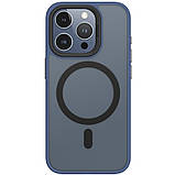 Чохол для Apple iPhone 15 Pro Max (6.7") with MagSafe TPU+PC Blueo Skin Friendly Frosted СИНІЙ, фото 2