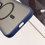 Чохол для Apple iPhone 15 Pro Max (6.7") with MagSafe TPU+PC Blueo Skin Friendly Frosted СИНІЙ, фото 3