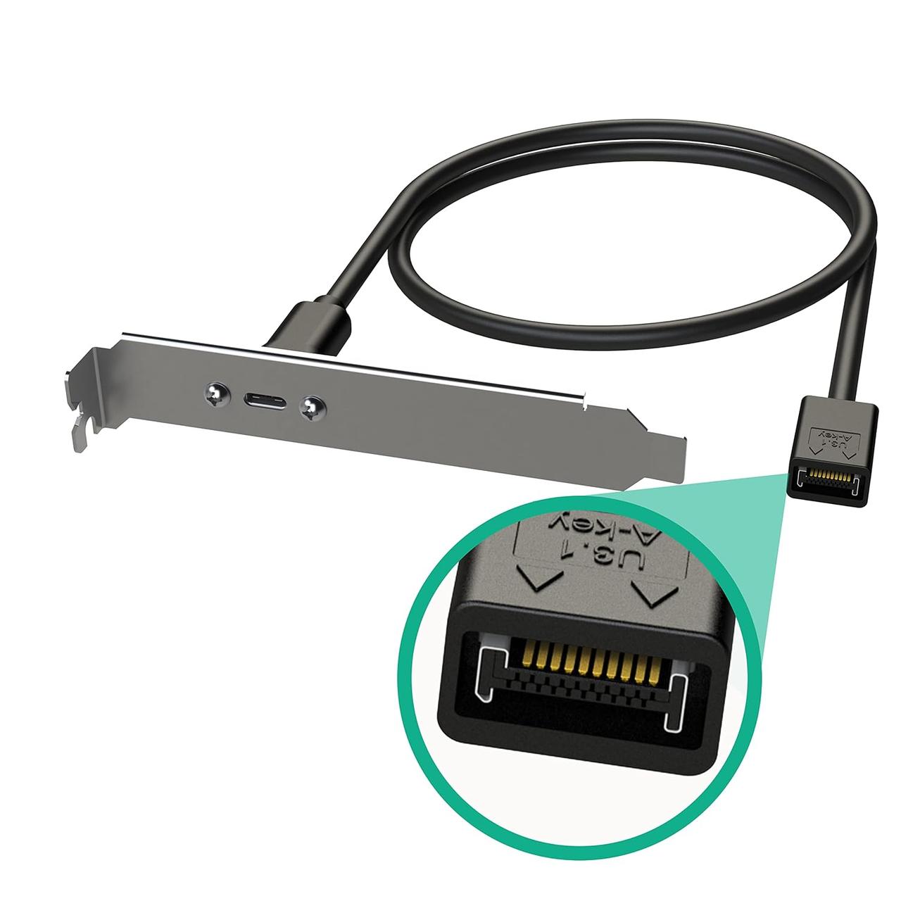 LINKUP 20-Pin A-Key Male to USB-C Port Female (USB 3.2. gen 2x2 20G - A-KEY Type-E Type-C)