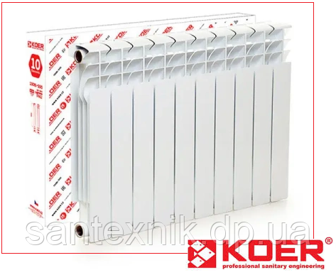 Радіатор біметалевий KOER 100 Bimetal-500 EXTREME (10 секцій)