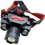 Ліхтар налобний Bailong BL-1805 COB XPE акумуляторний, ліхтар на голову для риболовлі, надійний налобний, фото 3