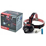 Ліхтар налобний Bailong BL-1805 COB XPE акумуляторний, ліхтар на голову для риболовлі, надійний налобний, фото 5