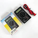 Мультиметр цифровий тестер Digital DT-832 зі звуковим дзвінком, тестер напруги цифровий, фото 8