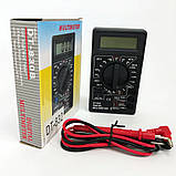 Мультиметр цифровий тестер Digital DT-832 зі звуковим дзвінком, тестер напруги цифровий, фото 10