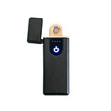 Електрозапальничка USB ZGP ABS, сенсорна електрична запальничка спіральна. Колір чорний, фото 4